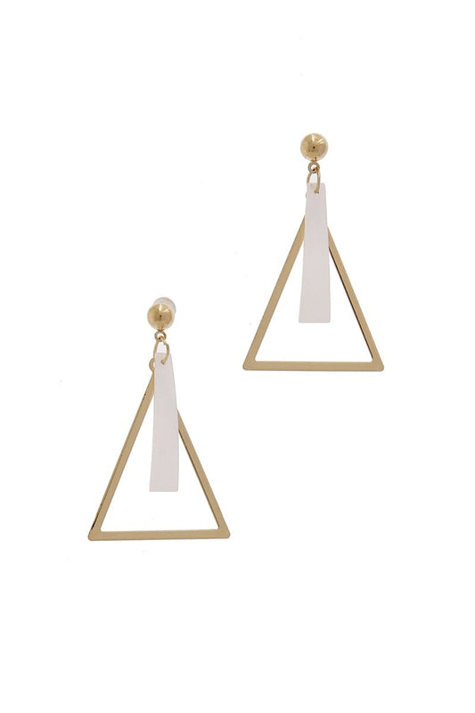 Triangle metal earring