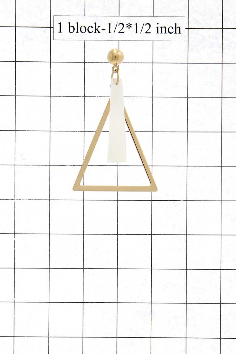 Triangle metal earring