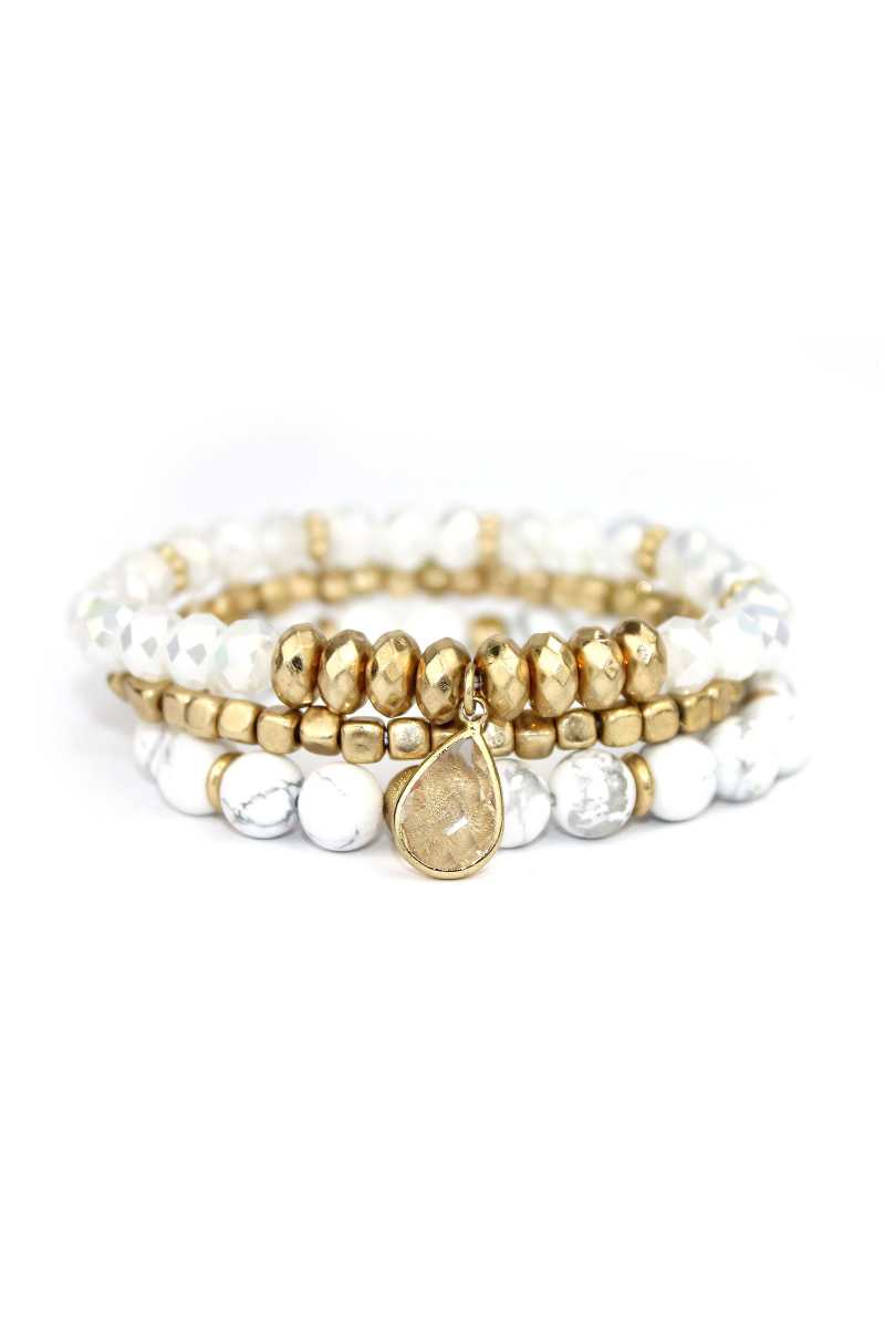 3 layers triple stretch bracelet