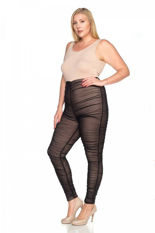 Ladies fashion plus size lace sheer jumpsuit