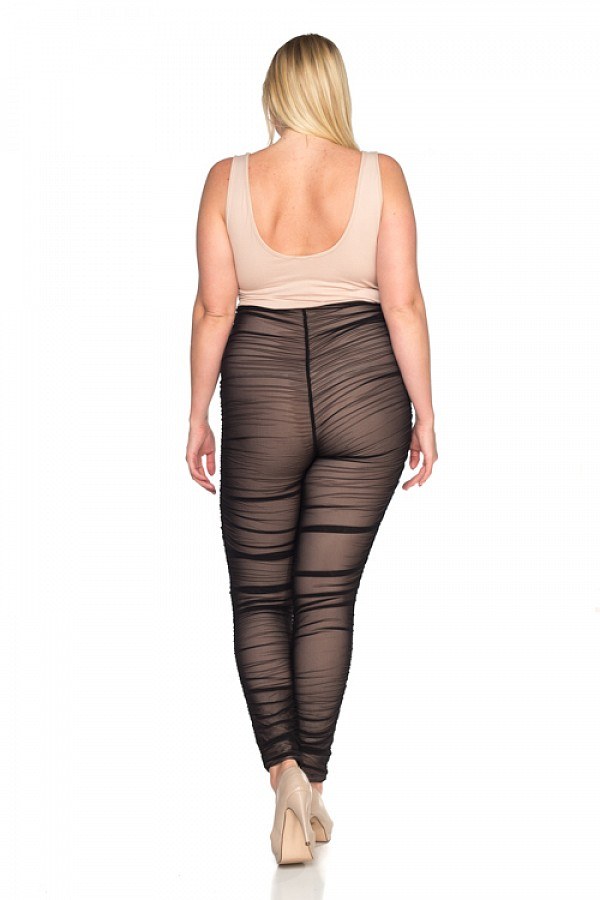 Ladies fashion plus size lace sheer jumpsuit