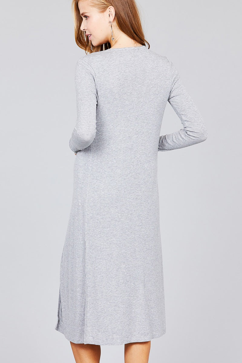 Ladies fashion plus size long sleeve open front side slit long length rayon spandex rib cardigan