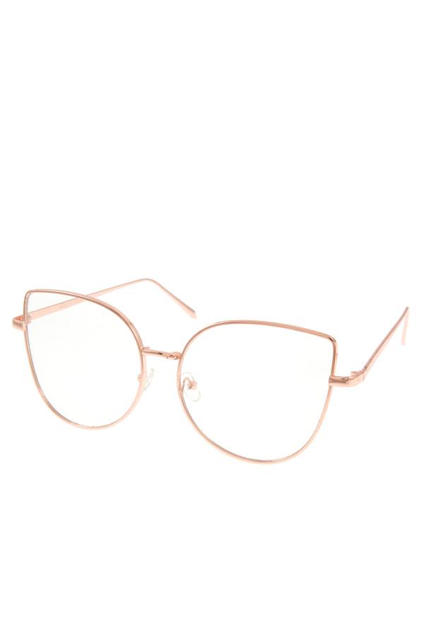 Oversize clear lens sunglasses
