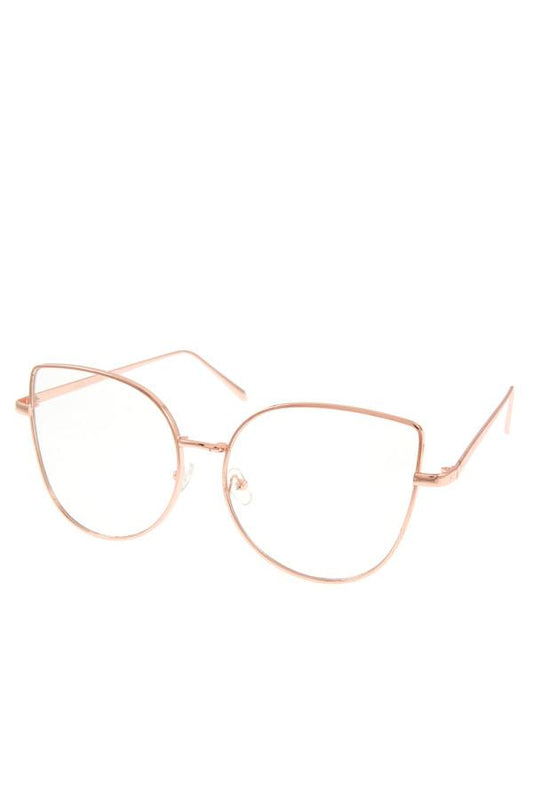 Oversize clear lens sunglasses