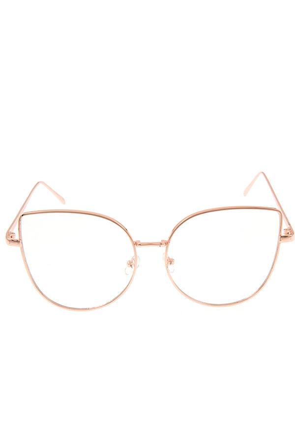 Oversize clear lens sunglasses