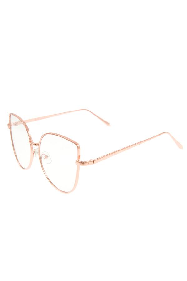 Oversize clear lens sunglasses