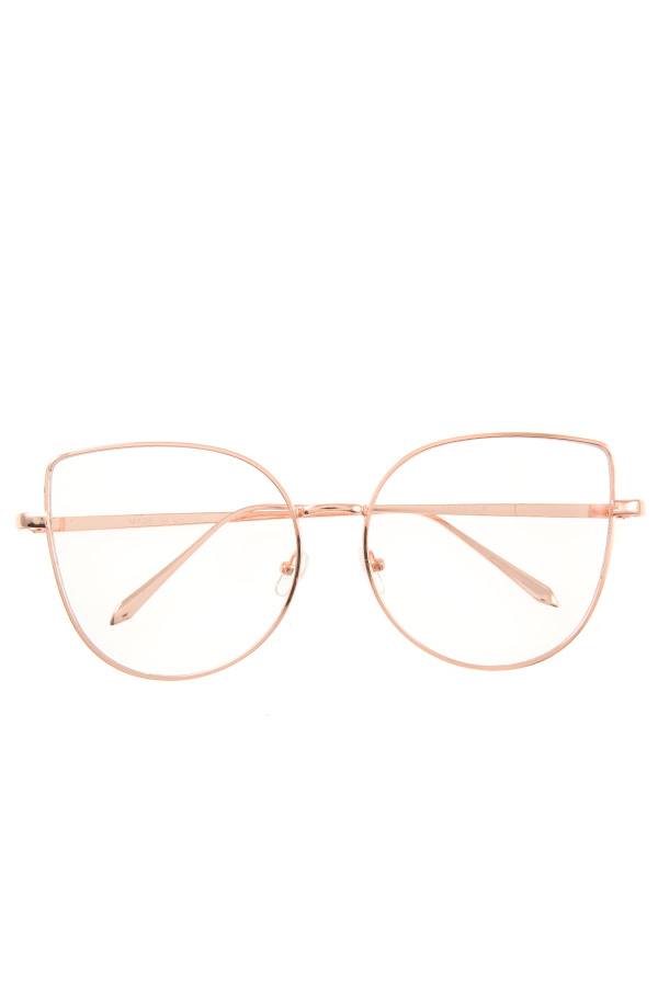 Oversize clear lens sunglasses
