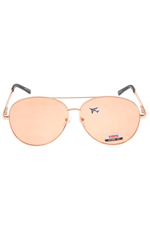 Oversize color lens aviator sunglasses