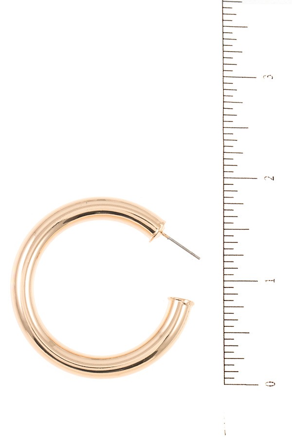 Semi tube hoop earring