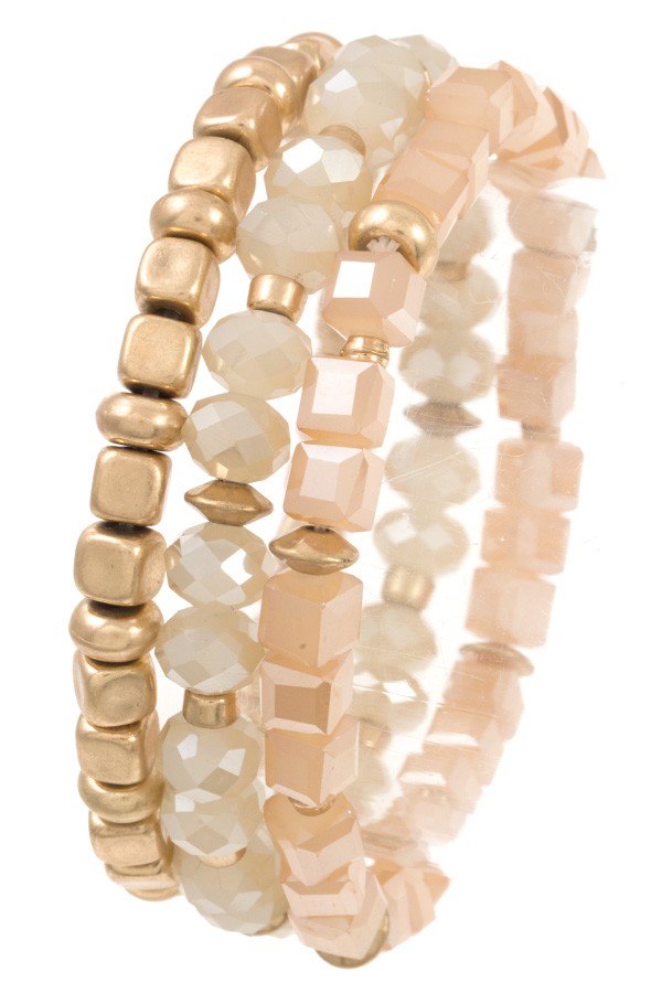 Glass bead mix bracelet