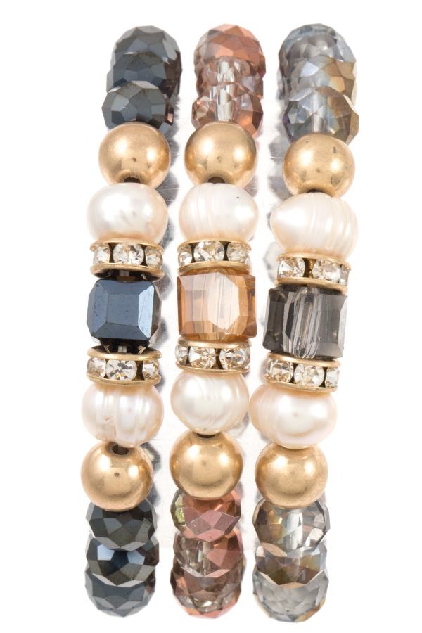 Mix bead bracelet set