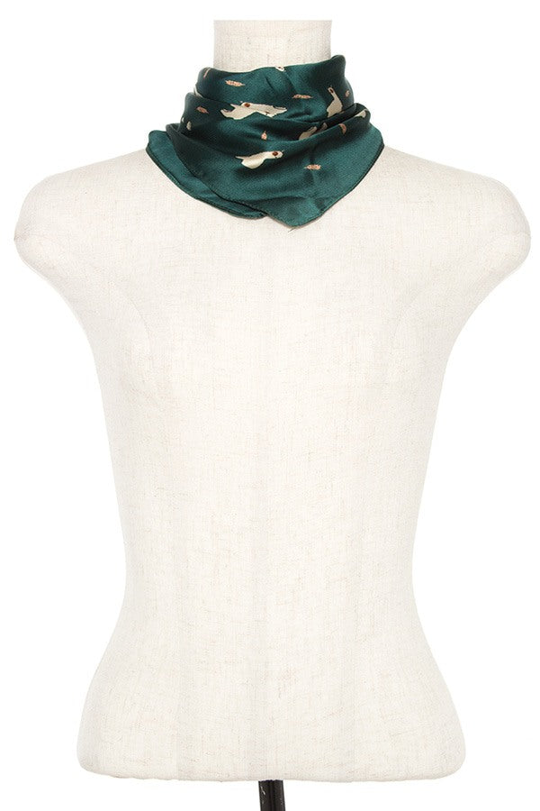 Llama print silk scarf