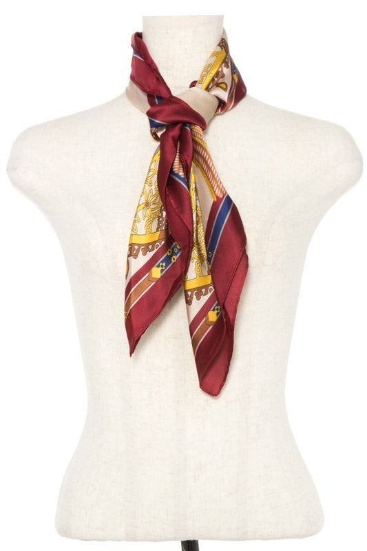 Mix pattern silk scarf