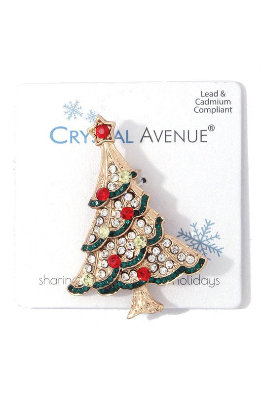 Christmas tree brooch