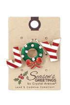 "joy" christmas brooch