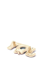 "joy" christmas brooch