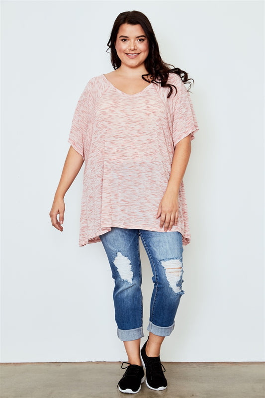 Plus size drop shoulder top