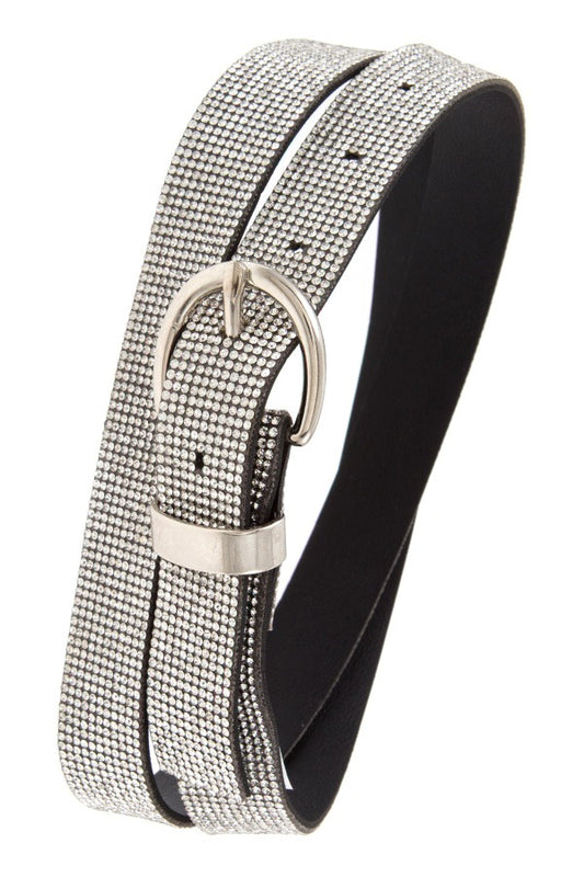 Embellished rhinestone fashion belt
