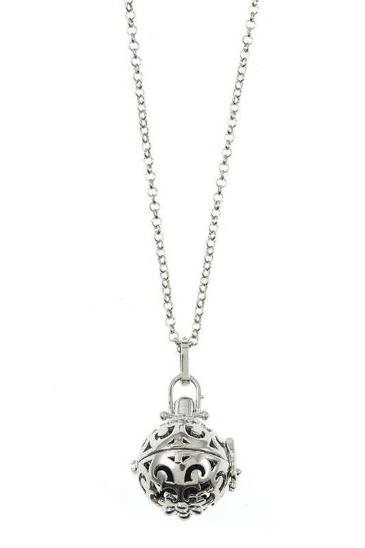 Filigree orb pendant necklace