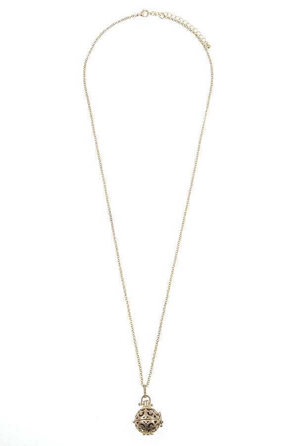 Filigree orb pendant necklace