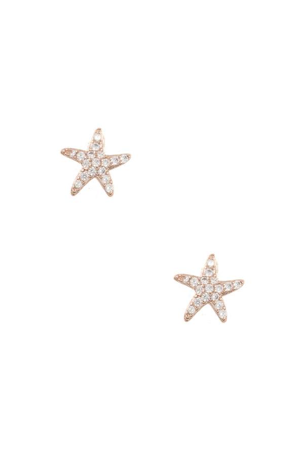 Cz stone star post earring