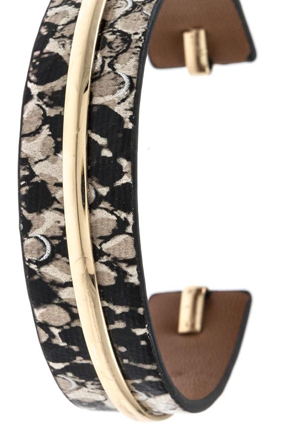 Snake pattern cuff bracelet