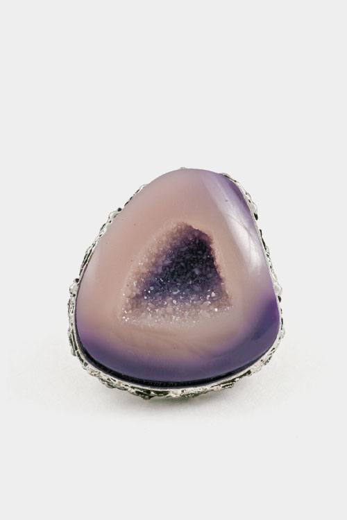 Agate cracked ring