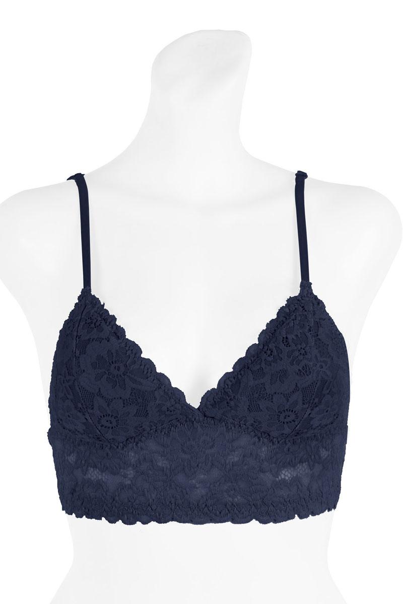 Floral lace triangle bralette