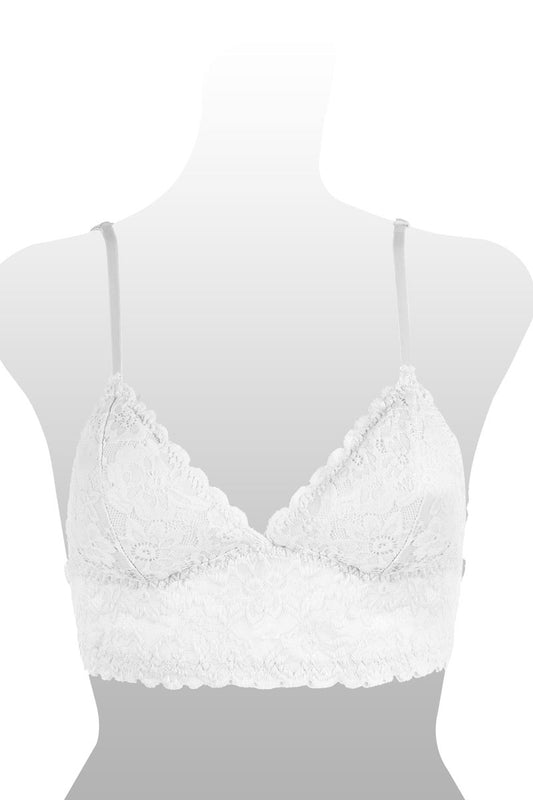 Floral lace triangle bralette