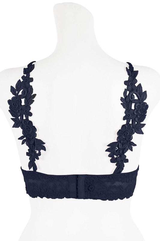 Floral lace triangle bralette