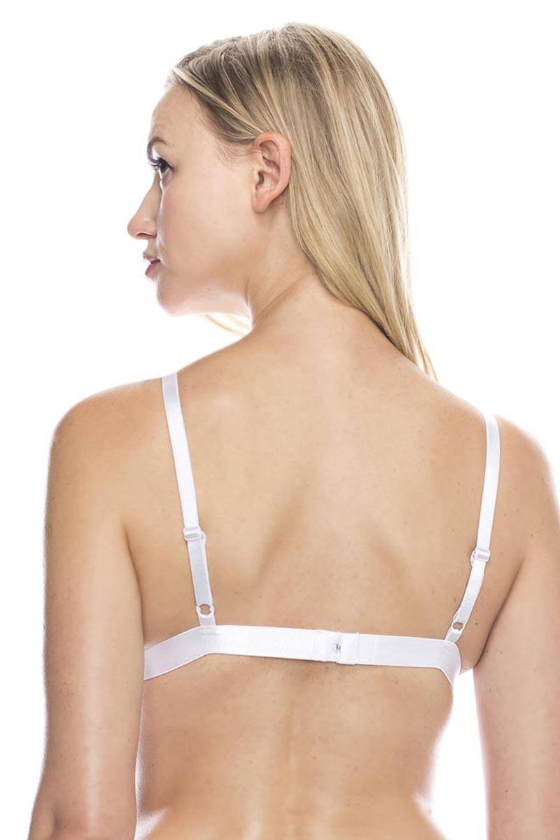 Embroidered lace overlayed shelf bralette