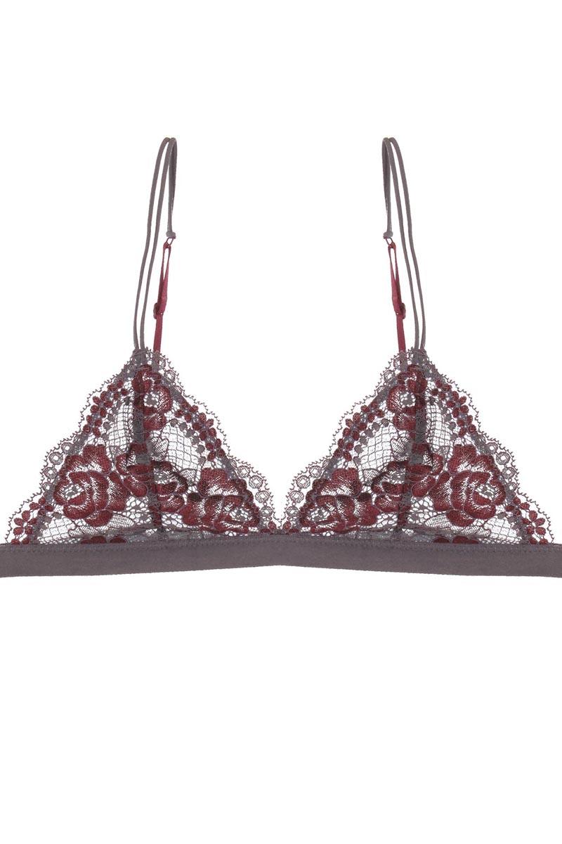 Floral lace overlayed bralette