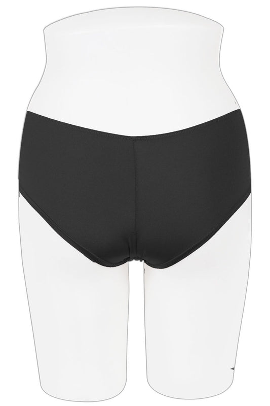 Microfiber & mesh keyholes hipster