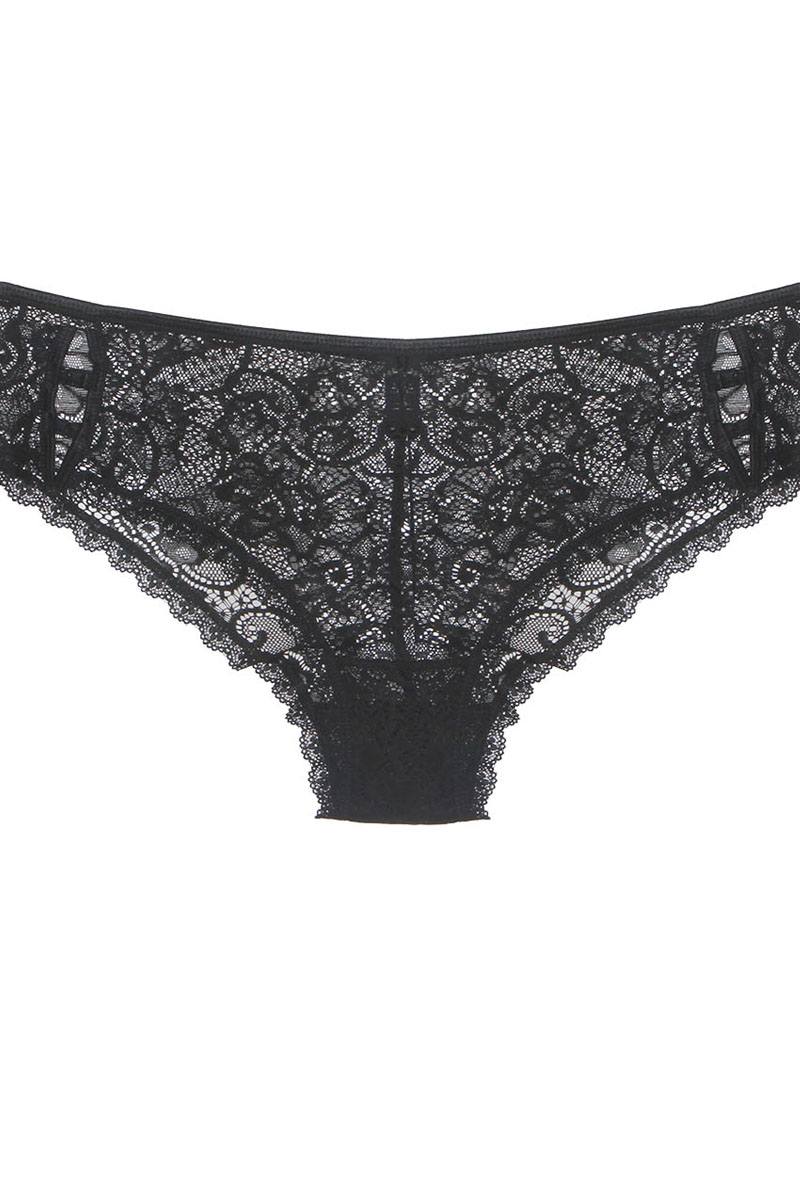 Caged side lace bikini panty