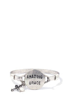 "amazing Grace" Engraved Metal Bracelet new design22
