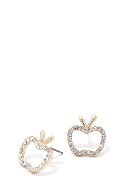 Cutout Apple Stud Earring