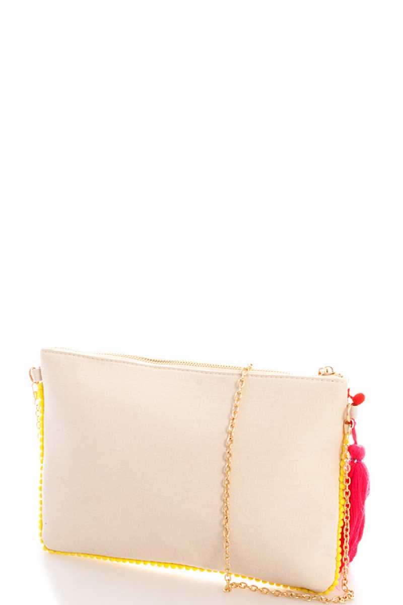 Designer Chic Bohemian Tassel Clutch