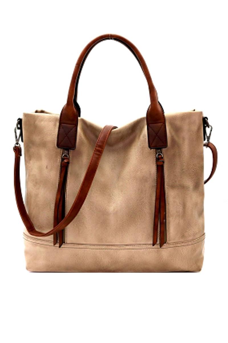 Brushed Texture 2 Way Multi Pocket Tote
