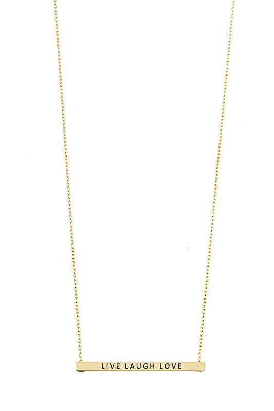 Live Laugh Love Bar Necklace