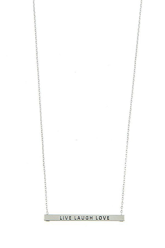 Live Laugh Love Bar Necklace