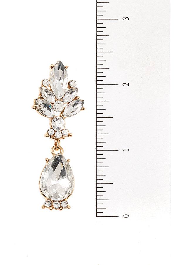 Crystal Gem Drop Earring