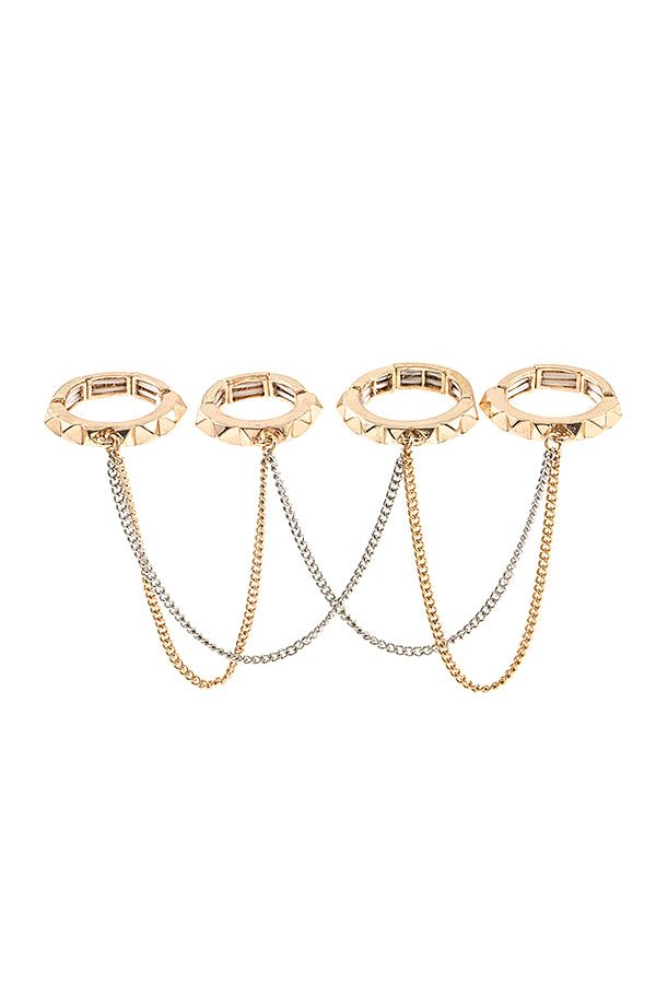 Draped Chain Ring Set