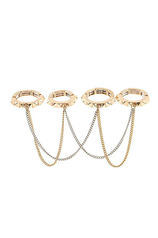 Draped Chain Ring Set