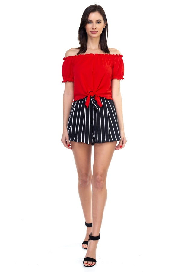 Stripe Mini Shorts