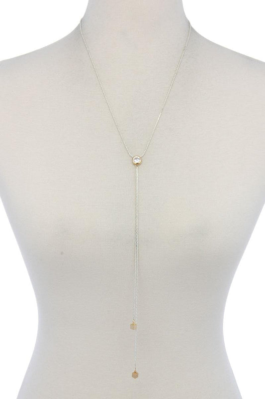 Metal Y Shape Necklace