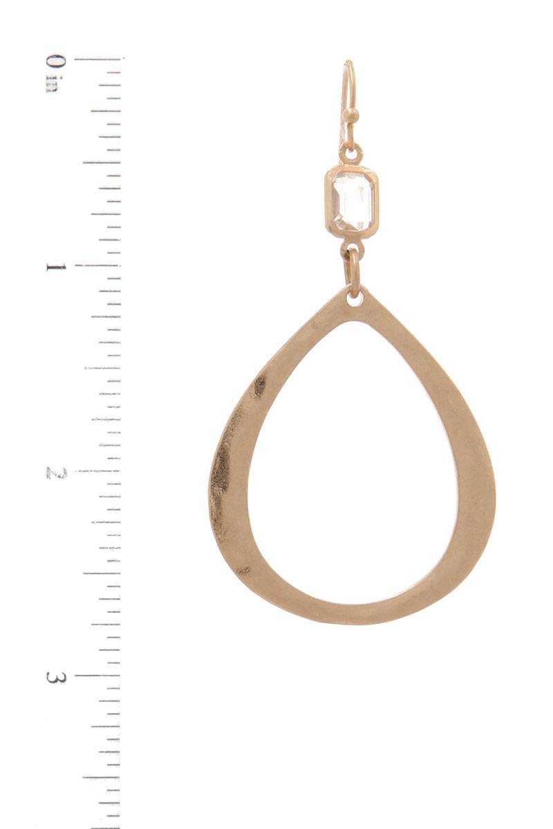 Wide Teardrop Shape Drop Earring