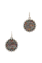 "free Spirit" Rhinestone Circle Drop Earring