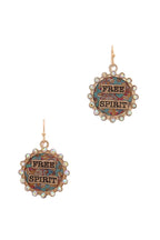 "free Spirit" Rhinestone Circle Drop Earring