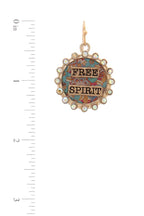 "free Spirit" Rhinestone Circle Drop Earring
