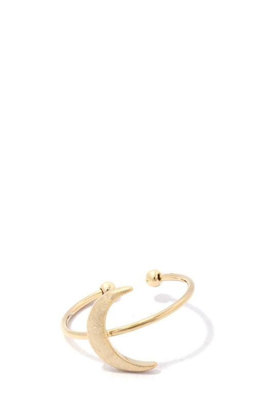 Crescent Moon Metal Ring